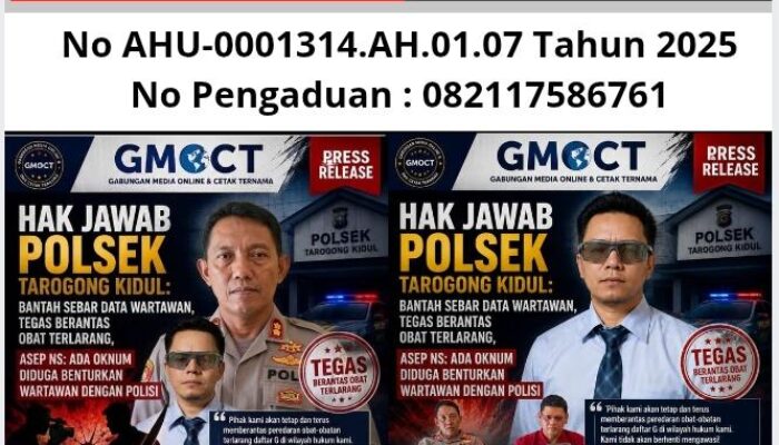 Hak Jawab Polsek Tarogong Kidul: Bantah Sebar Data Wartawan, Tegas Berantas Obat Terlarang, Asep NS: Ada Oknum Diduga Benturkan Wartawan dengan Polisi