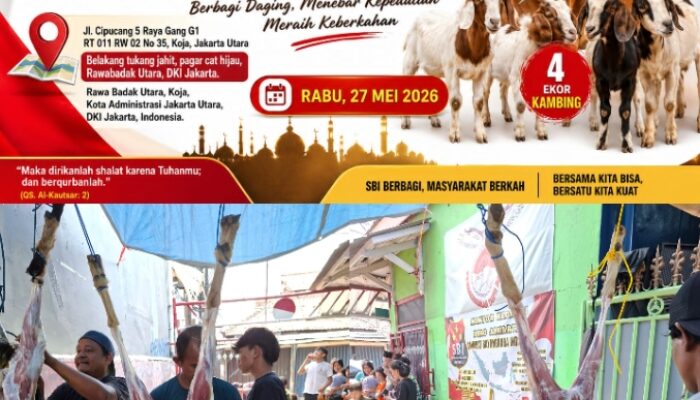 Kabiro SBI DKI Jakarta Surya Ambarullah Laksanakan Qurban 1 Ekor Sapi dan 4 Ekor Kambing di Rawabadak Utara