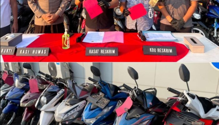 Polisi Kembali Tangkap Pelaku Curanmor, 17 Sepeda Motor Berhasil Diamankan
