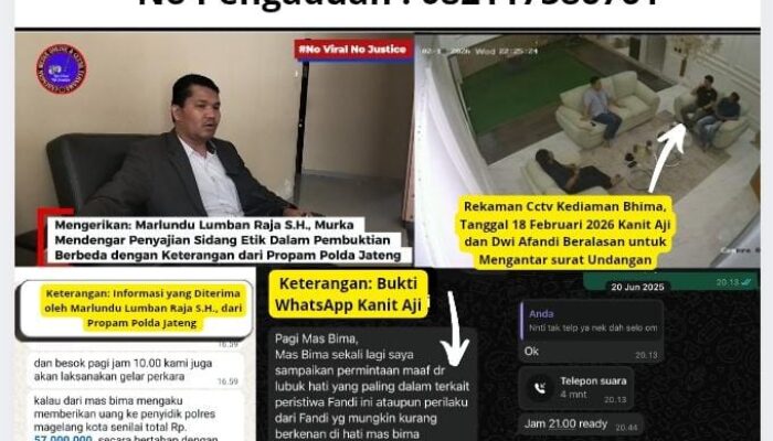Meyakini Bahwa Fakta Diputar Balik dalam Sidang KKEP di Polres Magelang Kota, Marlundu Lumban Raja S.H., Murka: Korban Merasa Terinjak-Injak