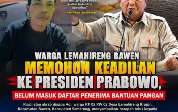 Warga Lemahireng Bawen Memohon Keadilan ke Presiden Prabowo, Belum Masuk Daftar Penerima Bantuan Pangan