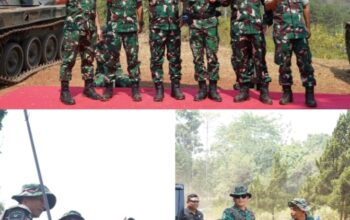 Pangdam III/Siliwangi Tinjau Latihan Menembak Ranpur Yonkav 4/KC di Pusdikif Cipatat