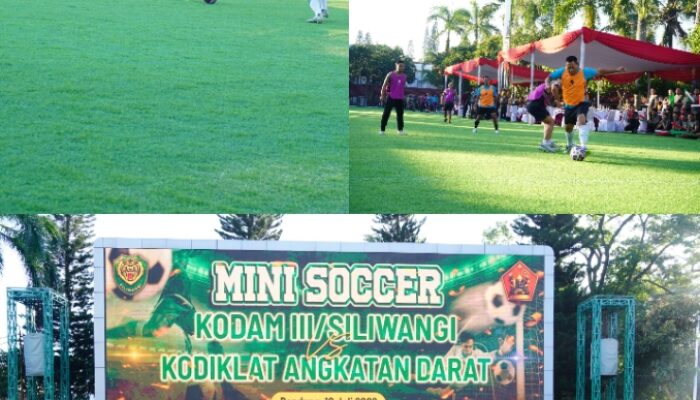 Makodam III/Siliwangi Taklukkan Kodiklatad 7-1, Pangdam Sumbang Empat Gol pada Laga Mini Soccer Persahabatan