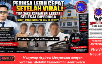 Periksa Lebih Cepat Setelah Viral: Tiga Saksi Korban Sri Lestari Selesai Diperiksa, GMOCT: Apakah Karena “No Viral No Justice”?