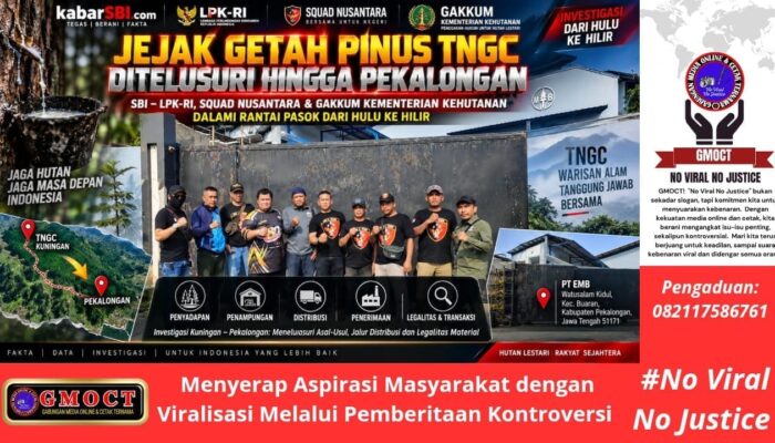 Jejak Getah Pinus TNGC Menyusuri Jawa: SBI–LPK-RI, Squad Nusantara & Gakkum Telusuri Rantai Pasok Hingga PT EMB Pekalongan