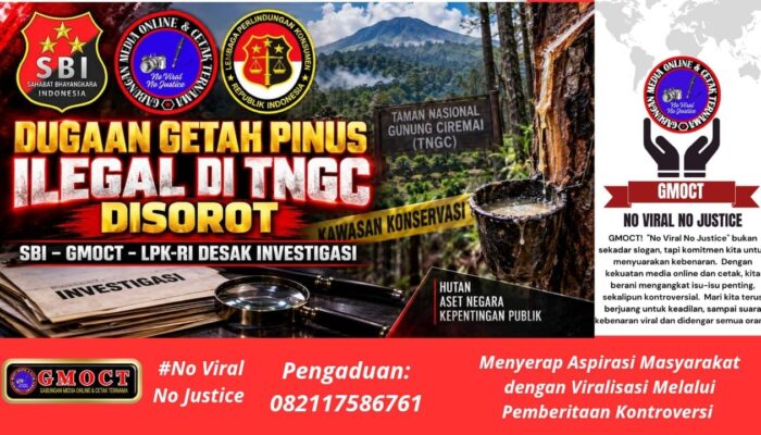 Apresiasi Wamen Desa ke Paguyuban Siliwangi Majakuning Disorot — SBI–GMOCT–LPK-RI Desak Investigasi Dugaan Getah Pinus Ilegal di TNGC