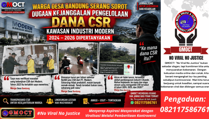 Warga Desa Bandung Serang Sorot Dugaan Kejanggalan Pengelolaan Dana CSR Kawasan Industri Modern — 2024–2026 Dipertanyakan