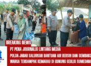 Polda Jabar Salurkan Bantuan Air Bersih dan Sembako untuk Warga Terdampak Kemarau di Gunung Geulis Sumedang