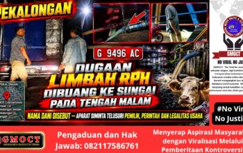 Dugaan Limbah RPH Dibuang ke Sungai Tengah Malam, Nama Dani Disebut — Aparat Diminta Telusuri Pemilik, Perintah, dan Legalitas Usaha