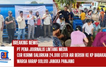CSR Kormi Salurkan 24.000 Liter Air Bersih ke Kp Babakan, Warga Harap Solusi Jangka Panjang