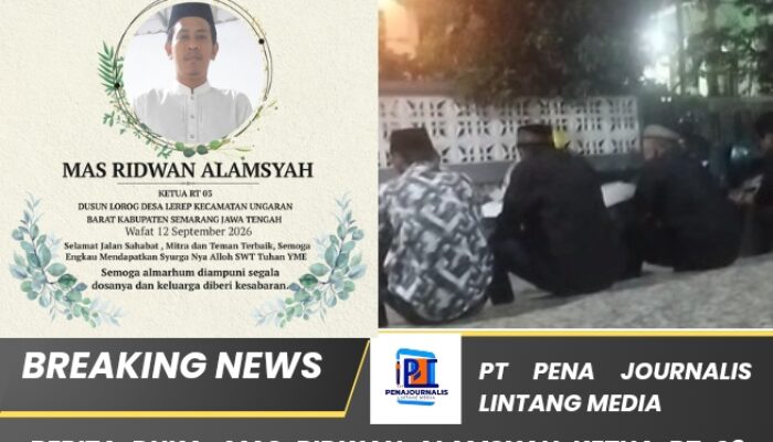 Berita Duka: Mas Ridwan Alamsyah Ketua RT 03 Berpulang, PT Pena Journalis Lintang Media dan Perusahaan Media Ternama Turut Bela Sungkawa