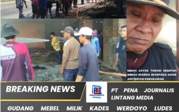 Gudang Mebel Milik Kades Werdoyo Ludes Terbakar, Diduga Bermula dari Kebakaran Sampah