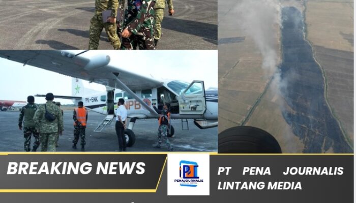 Pangdam XXII/Tambun Bungai Lakukan Peninjauan Udara, Pantau Langsung Titik Karhutla di Kalimantan Selatan