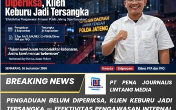 Pengaduan Belum Diperiksa, Klien Keburu Jadi Tersangka — Efektivitas Pengawasan Internal Polda Jateng Dipertanyakan