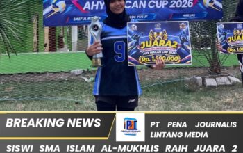 Siswi SMA Islam Al-Mukhlis Raih Juara 2 Turnamen Bola Voli Putri AHY Macan Cup 2026