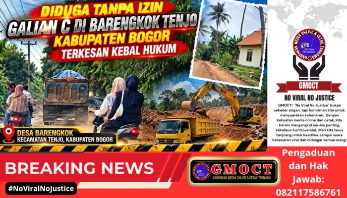 Diduga Tanpa Izin, Galian C di Barengkok Tenjo Kabupaten Bogor Terkesan Kebal Hukum