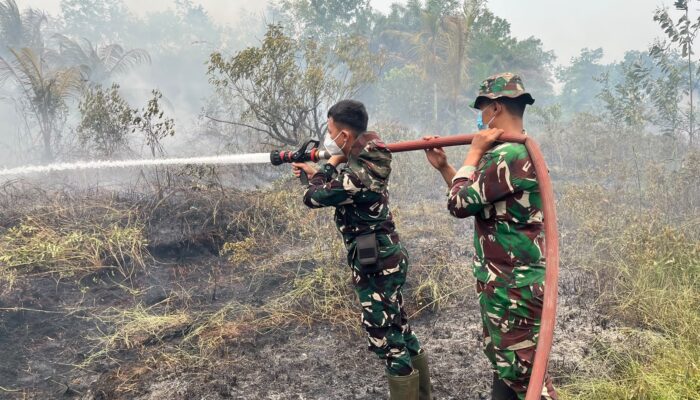 Satgas Karhutla Kodam XXII/TB Terus Lakukan Pendinginan di Palangka Raya