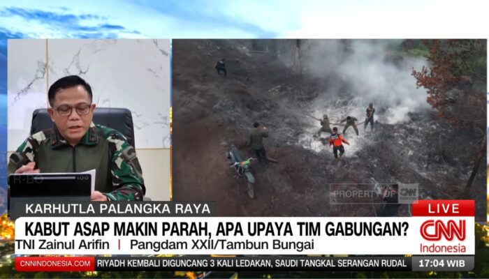 PANGDAM XXII/TB VIDCON DENGAN CNN INDONESIA PERIHAL PENANGANAN KARHUTLA DI KALTENGSEL