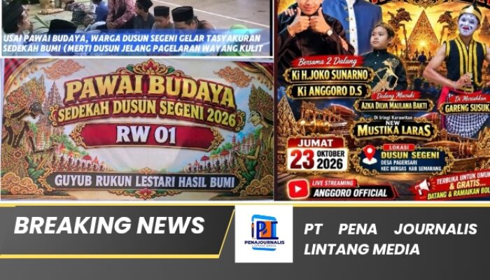 Usai Pawai Budaya, Warga Dusun Segeni Gelar Tasyakuran Sedekah Bumi (Merti Dusun) Jelang Pagelaran Wayang Kulit